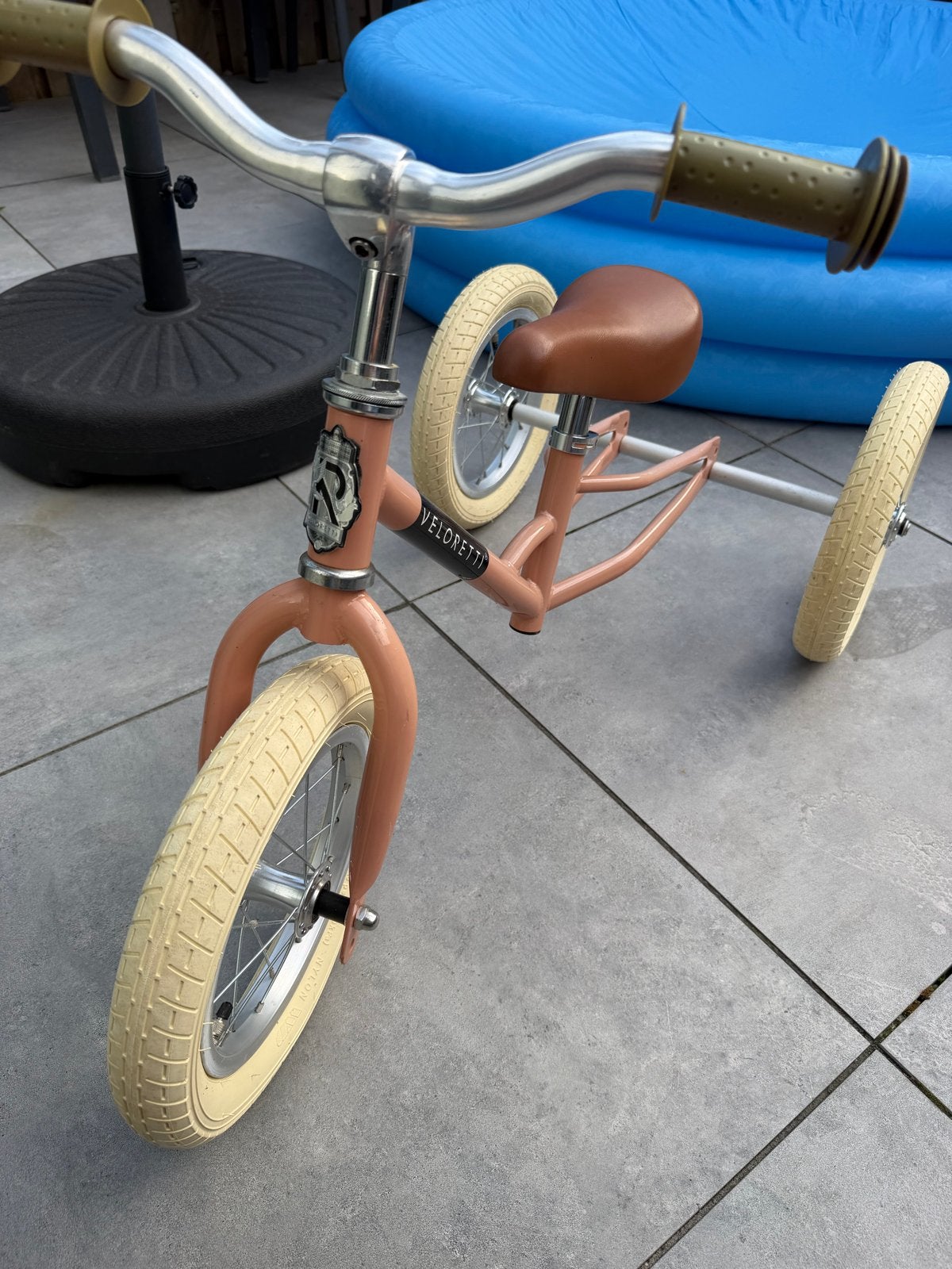 Veloretti loopfiets met zijwieltjes, Ophalen of Verzenden, Gebruikt, Minder dan 16 inch, Zijwieltjes