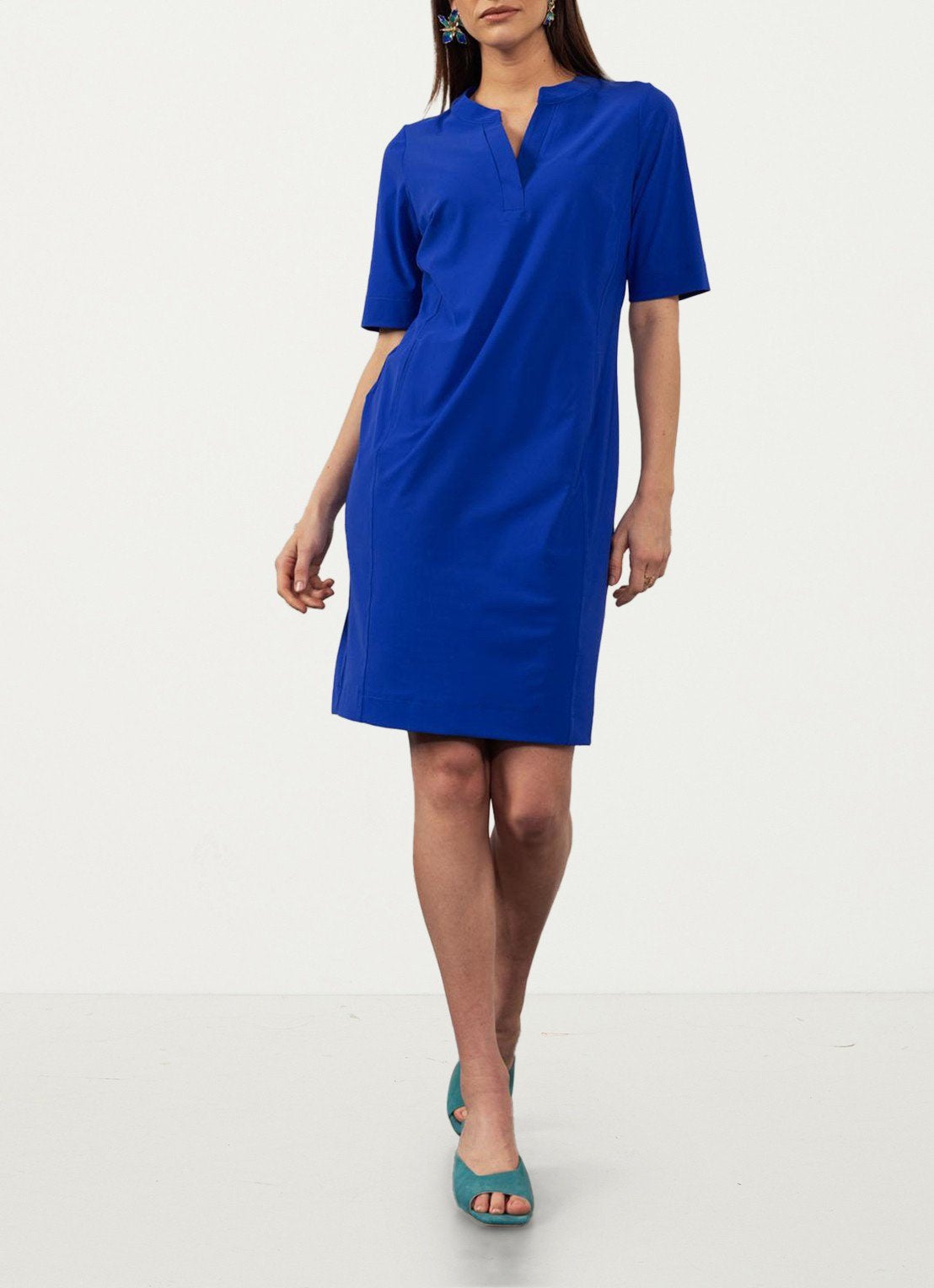 Studio anneloes simplicity dress jurk L cobalt, Blauw, Maat 42/44 (L), Ophalen of Verzenden, Zo goed als nieuw