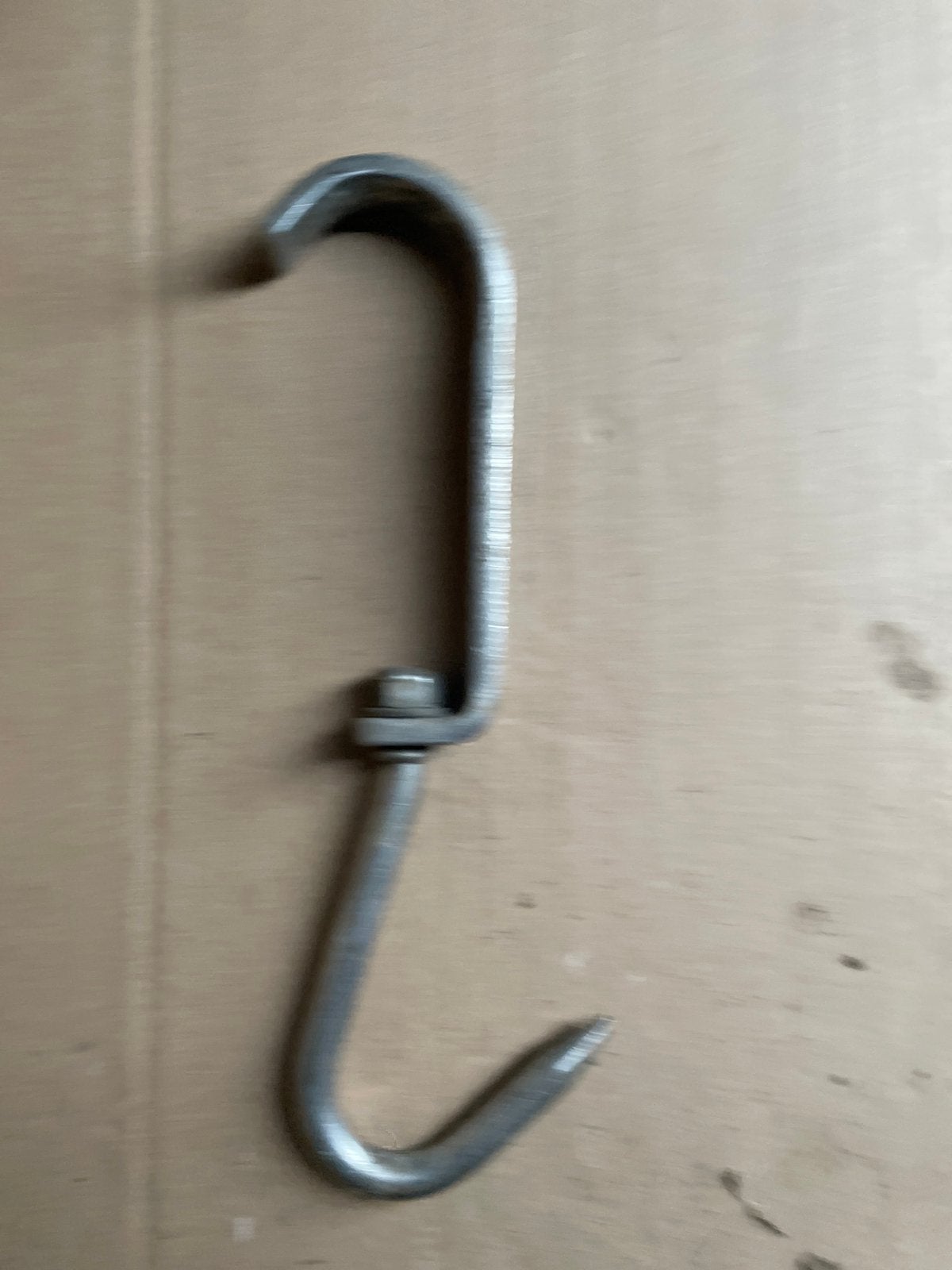 INDUSTRIELE VINTAGE VLEESHAAK / SLACHTHAAK, LENGTE 38cm, Ophalen