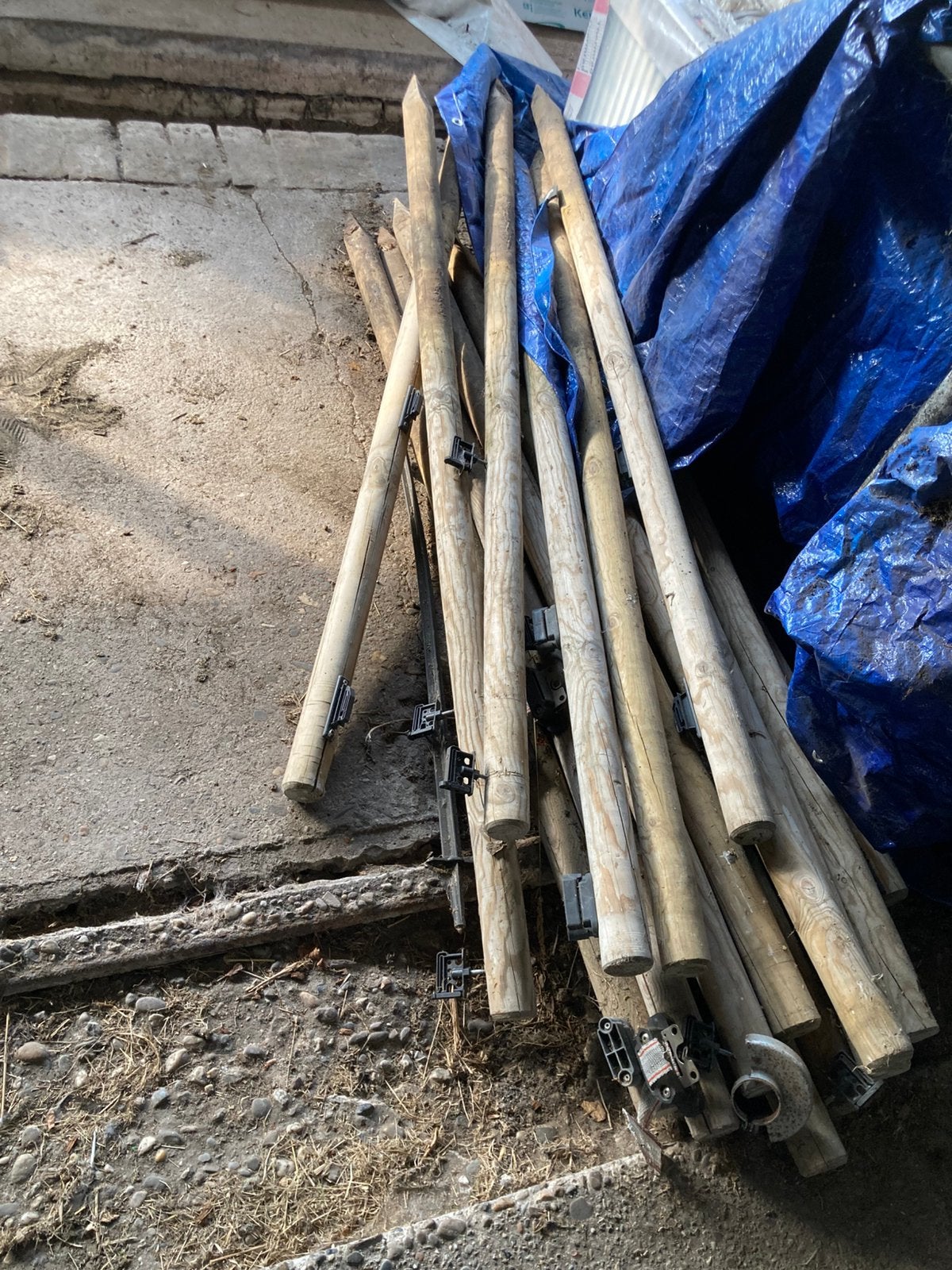 Houten palen, Doe-het-zelf en Verbouw, Hout en Planken, Ophalen, Zo goed als nieuw, 50 mm of meer, Balk