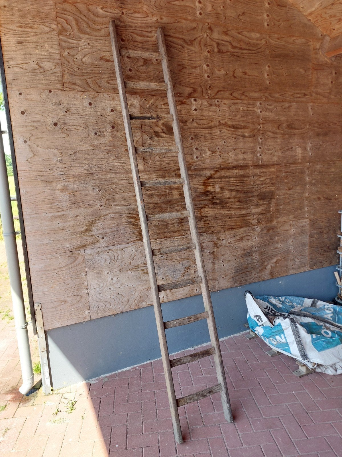 Houten ladder voor tuindecoratie, Ophalen, Gebruikt