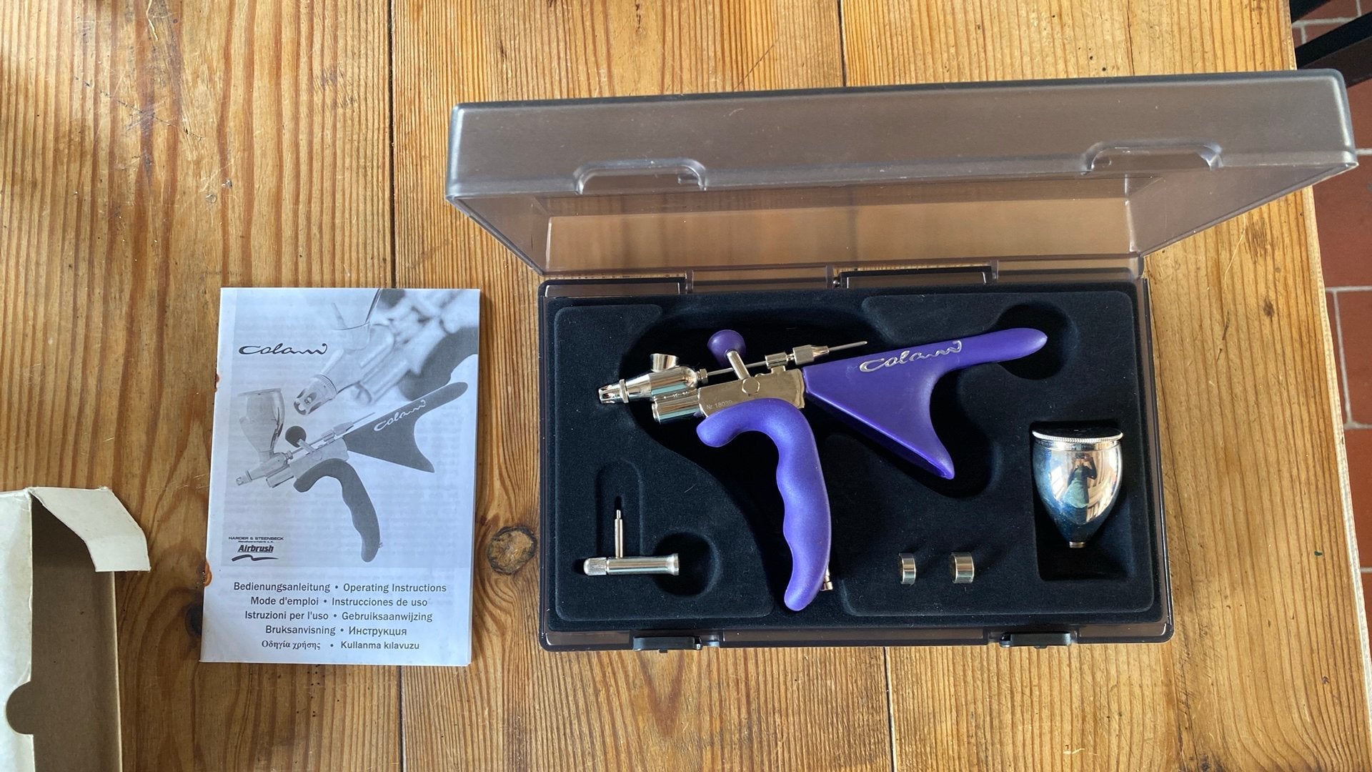 Airbrush-pistool, Harder & Steenbeck, Ophalen of Verzenden, Zo goed als nieuw, Potlood of Stift