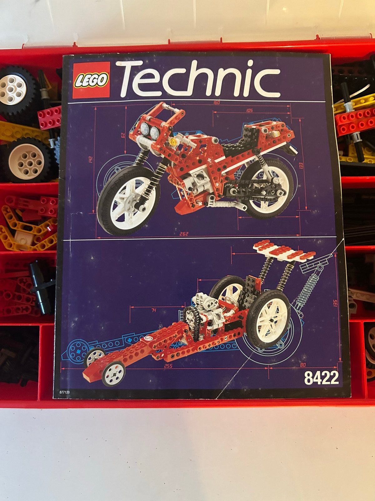 LEGO Technic 8422, Circuit Shock Racer, Motorfiets Dragster, Gebruikt, Lego, Ophalen of Verzenden, Technic