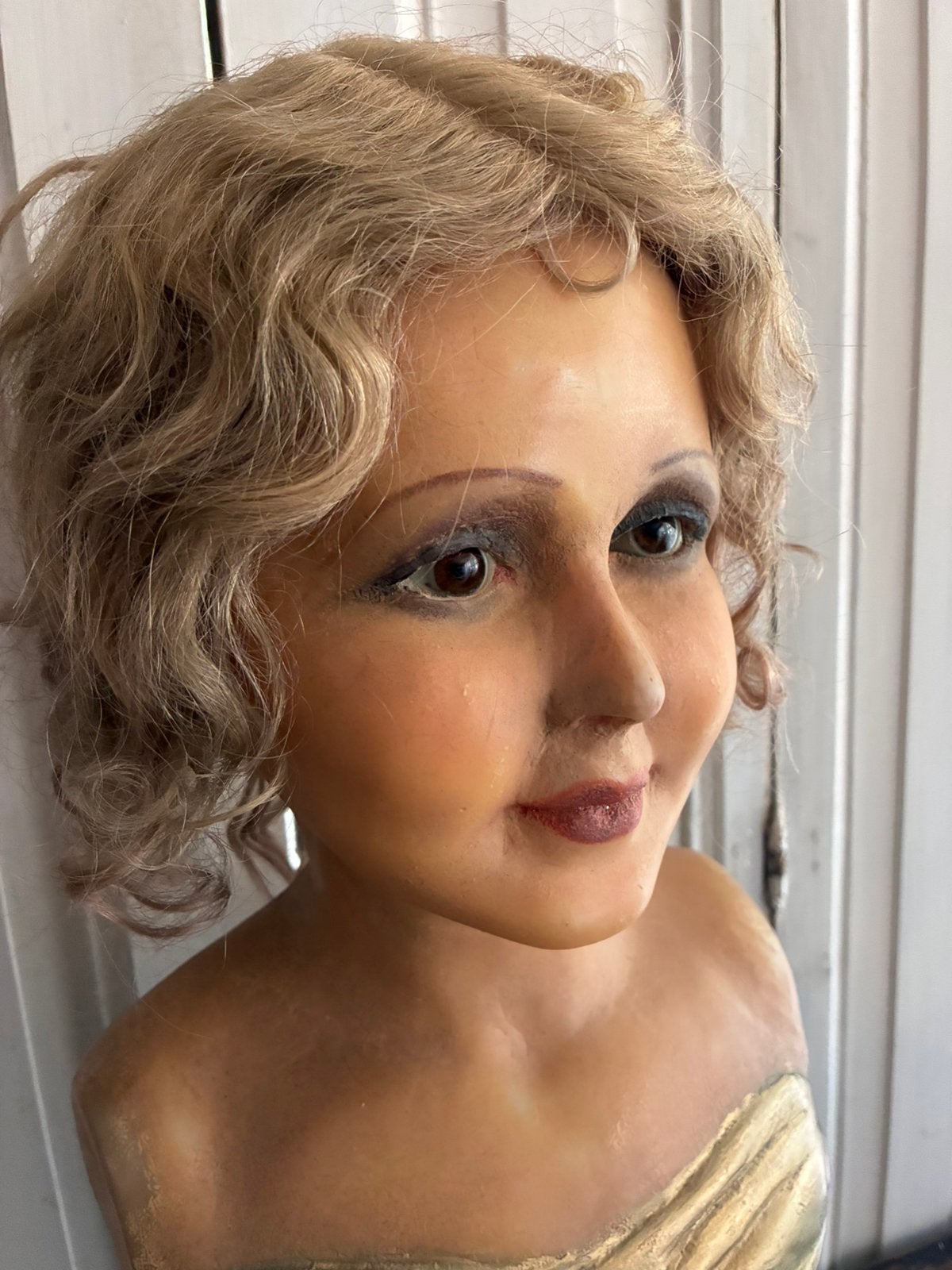 wassen hoofd /wax doll/paspop/ mannequin, Antiek en Kunst, Ophalen of Verzenden