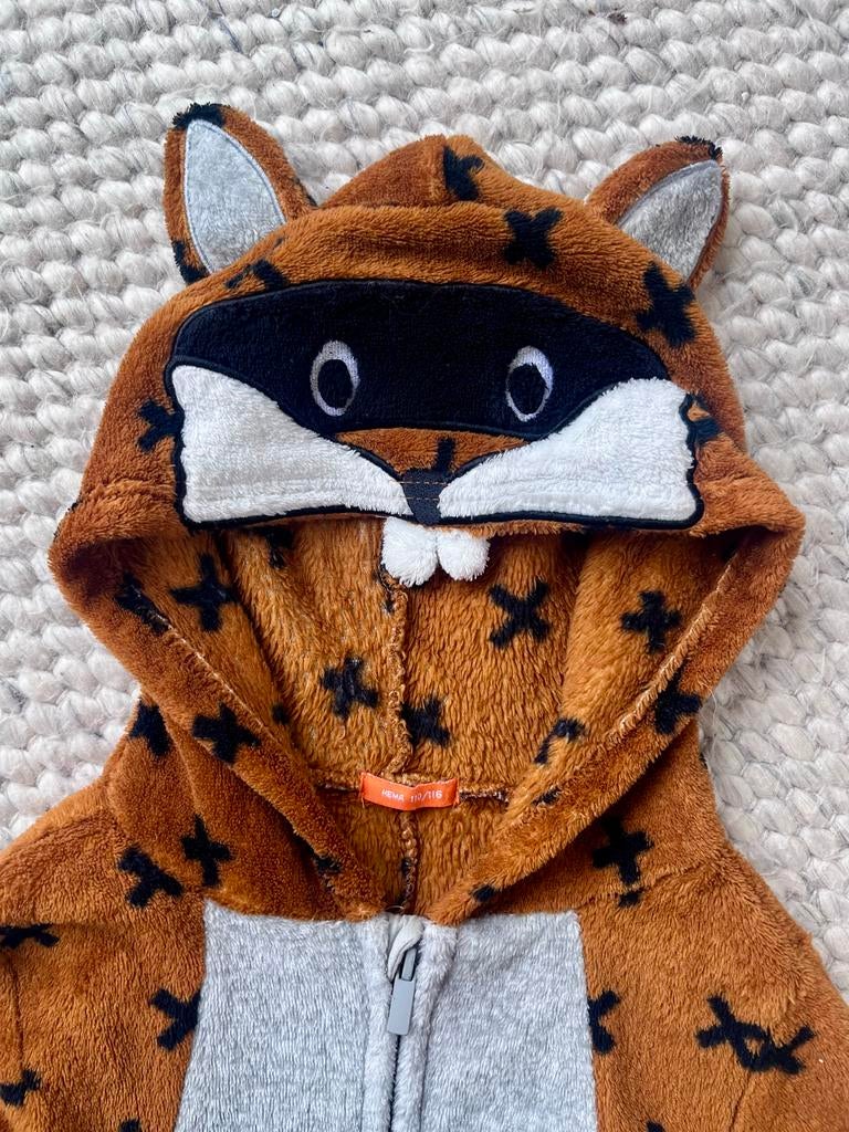 Hema Onesie Wasbeer Maat 110/116, Ophalen of Verzenden, Gebruikt, Jongen of Meisje, Overige typen