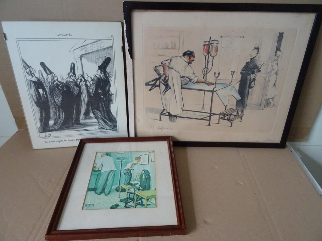 Set vintage medische prenten Norman Rockwell Gaston Hoffmann, Ophalen of Verzenden