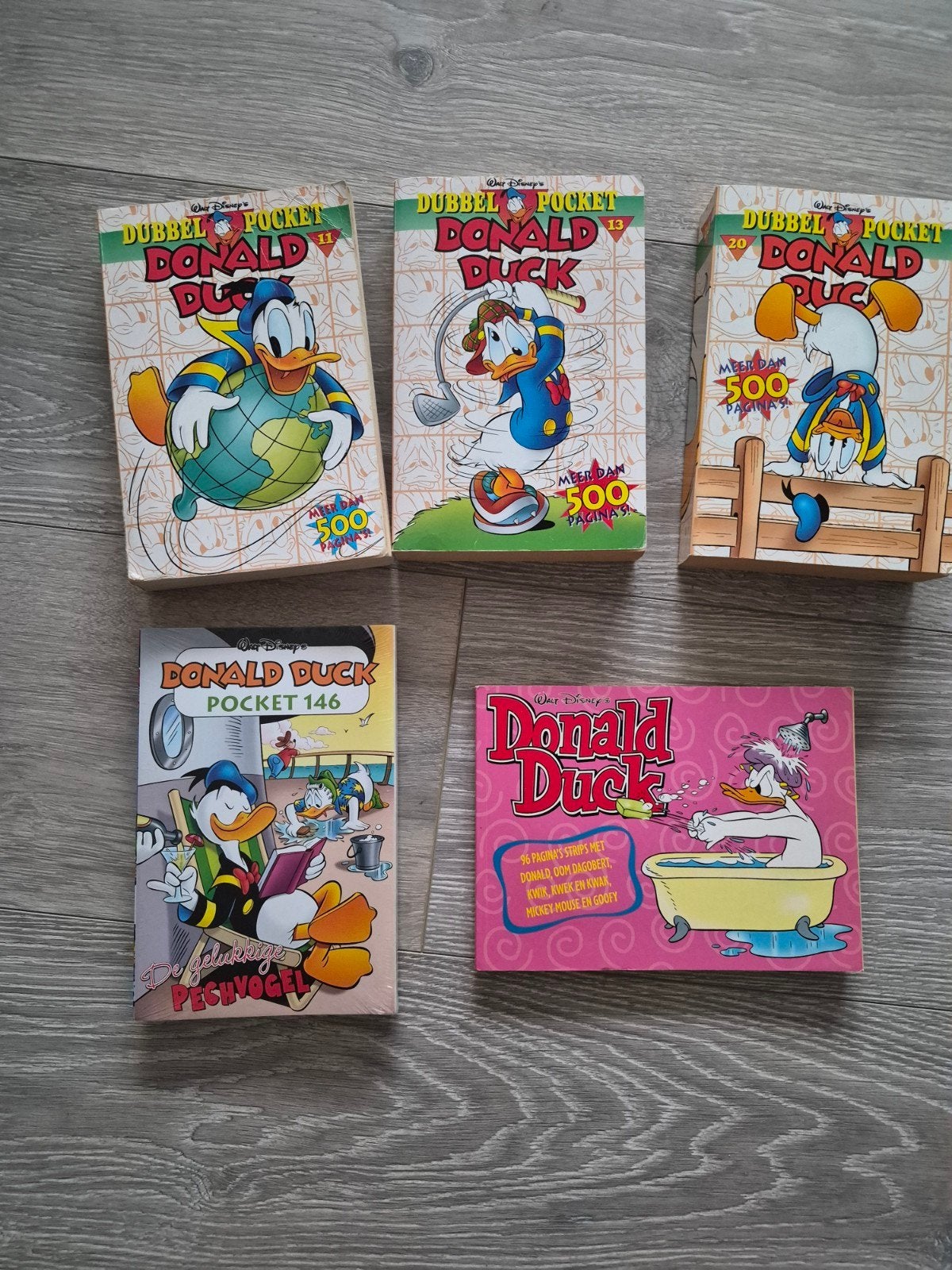 5x Donald Duck (dubbel) pocket waarvan 1x NIEUW, Boeken, Meerdere stripboeken, Ophalen of Verzenden, Zo goed als nieuw