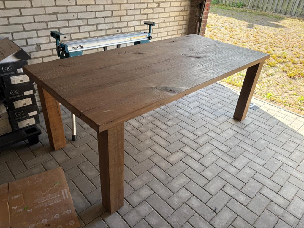 Eettafel 210x100, 200 cm of meer, Zo goed als nieuw, Rechthoekig, 50 tot 100 cm