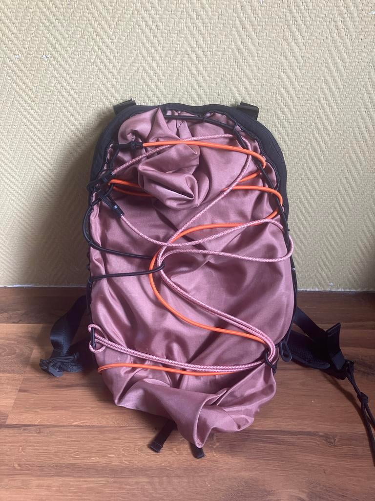 Stijlvolle paarse rugzak met elastische banden, Sieraden, Tassen en Uiterlijk, Tassen | Rugtassen, Gebruikt, 25 tot 40 cm, Ophalen of Verzenden