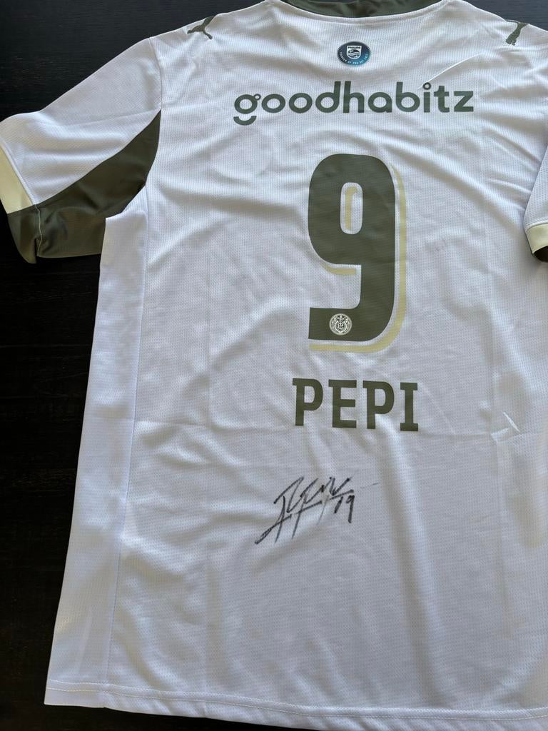 gesigneerd PSV Puma voetbalshirt maat XL - Pepi #9, Verzenden, Zo goed als nieuw, PSV, Shirt