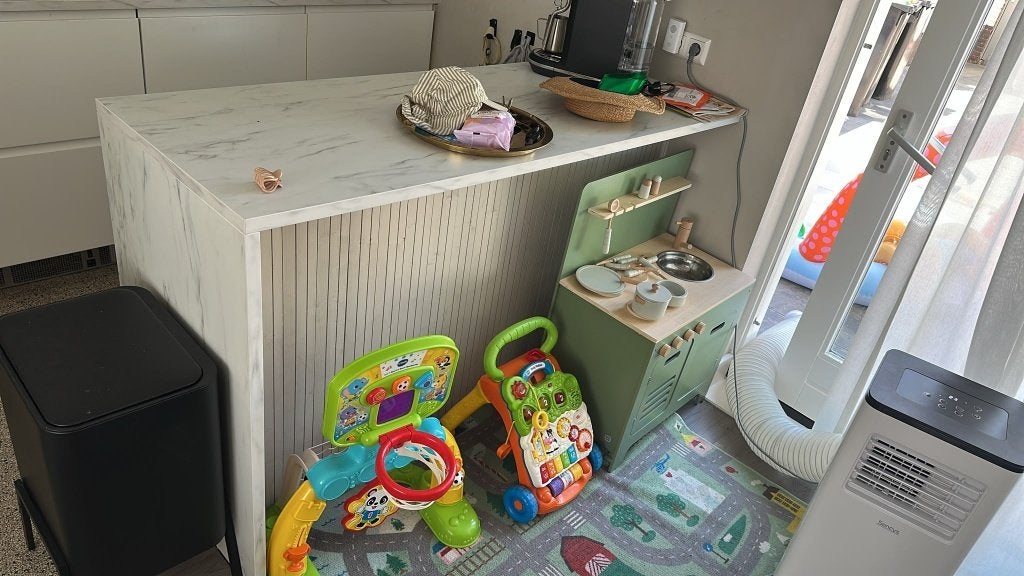 Moderne mat witte greeploze eilandkeuken GEDEMONTEERD, Wit, Overige typen, Ophalen of Verzenden, Zo goed als nieuw