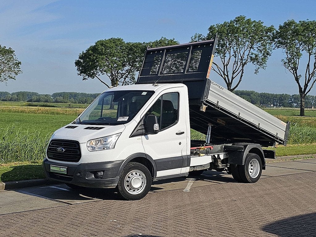 FORD TRANSIT 2.0 3-zijdige kipper ac!, Gebruikt, Euro 6, Wit, Leder
