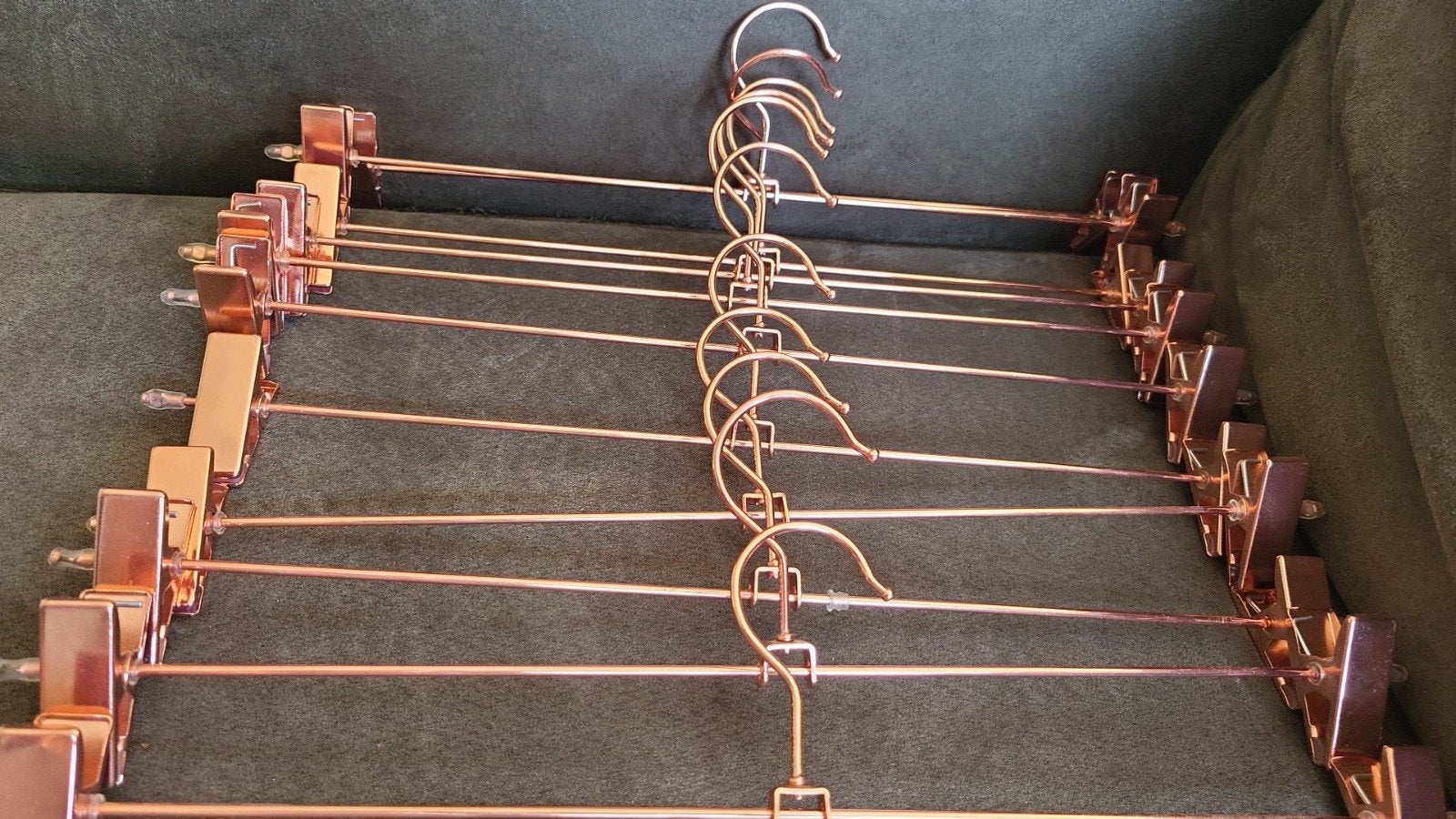 Metalen Koper Rosé Gouden Broek Hangers (Set), Ophalen, Zo goed als nieuw