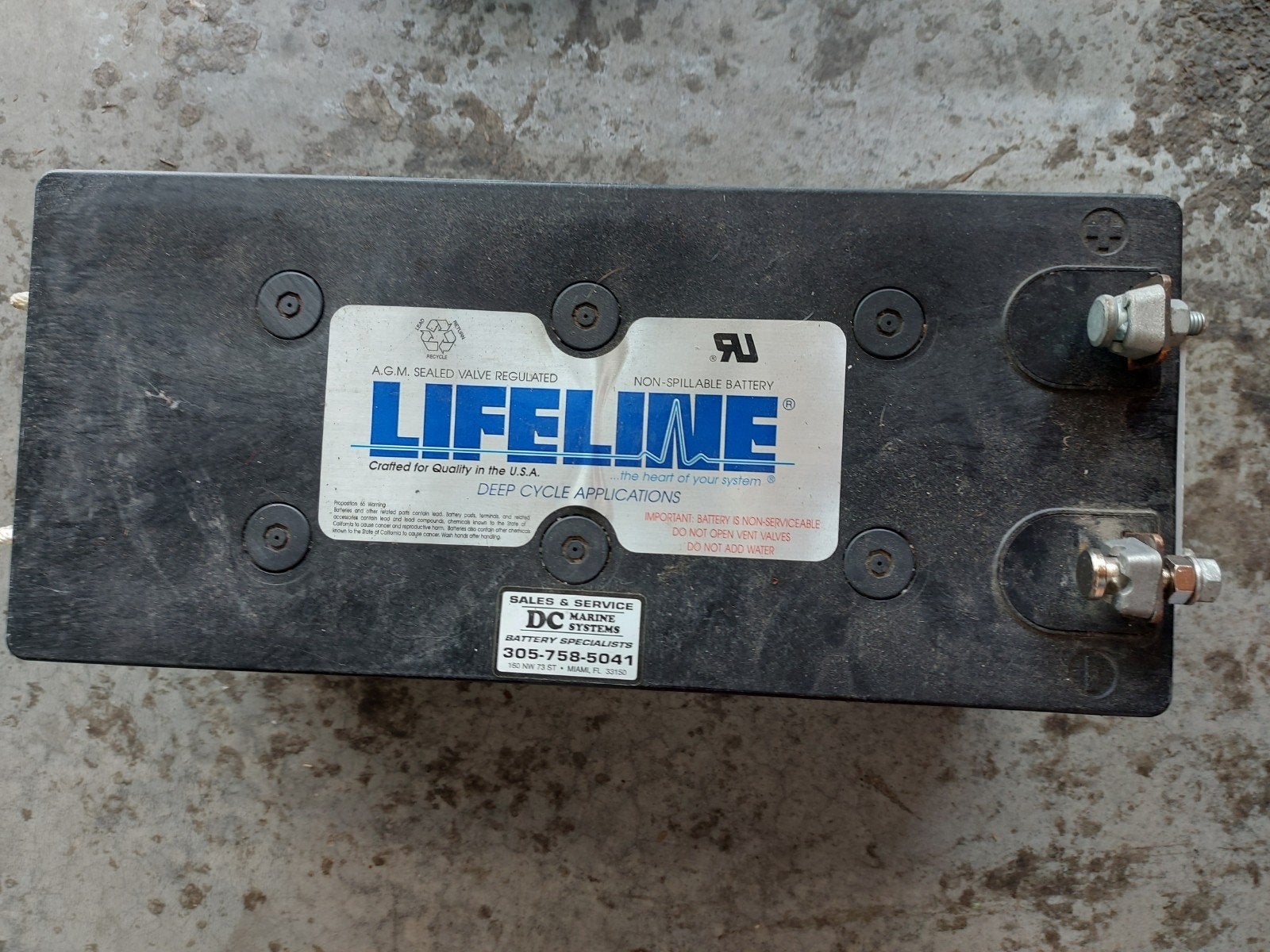 AGM Accu 12V 210Ah - Lifeline GPL-4DL Deep Cycle Batterij, Gebruikt