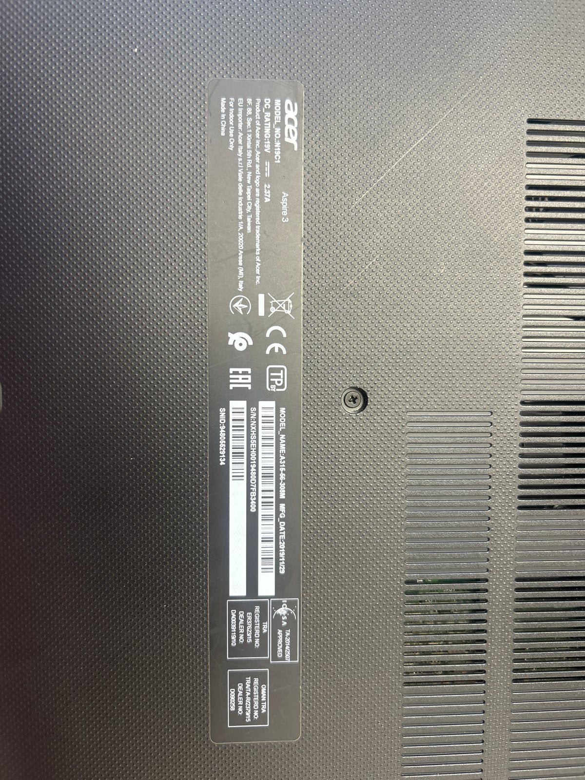 Acer Aspire 3 Laptop - Intel Core i3 10e Gen, Computers en Software, Windows Laptops, Zo goed als nieuw, 15 inch, SSD, Onbekend