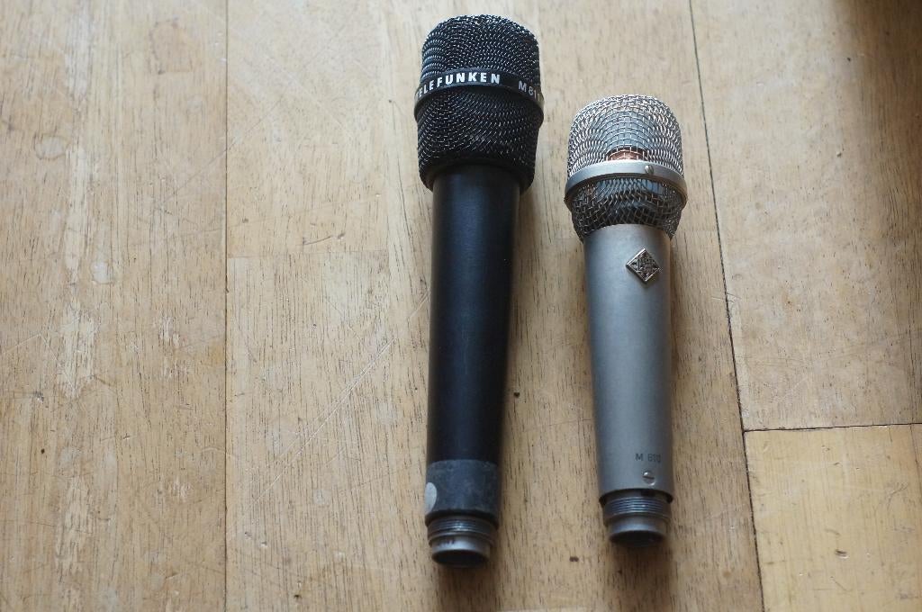 2 X microfoon  telefunken M811 en M610  niet werkend, Gebruikt, On, On, Ophalen of Verzenden