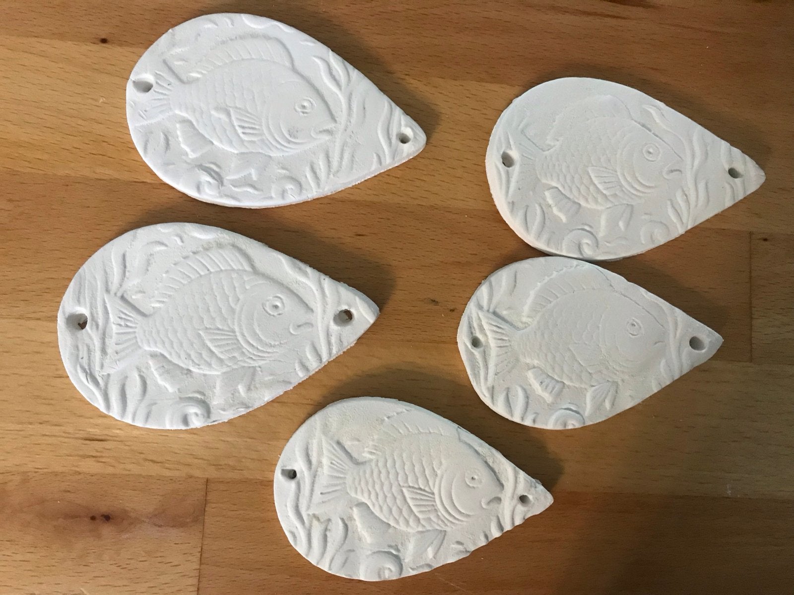 5x Keramische Vissen Hangers - Decoratie, Ophalen of Verzenden, Nieuw