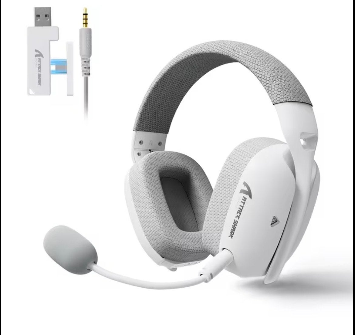 ATTACK SHARK Gaming Headset Wit - Draadloos met Microfoon, Overige merken, Gaming, Verzenden, Nieuw