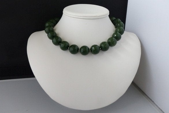 JASPIS (18 mm) ketting/oorhanger-set, Sieraden, Tassen en Uiterlijk, Kettingen, Verzenden, Nieuw, Verstelbaar, Steen of Mineraal