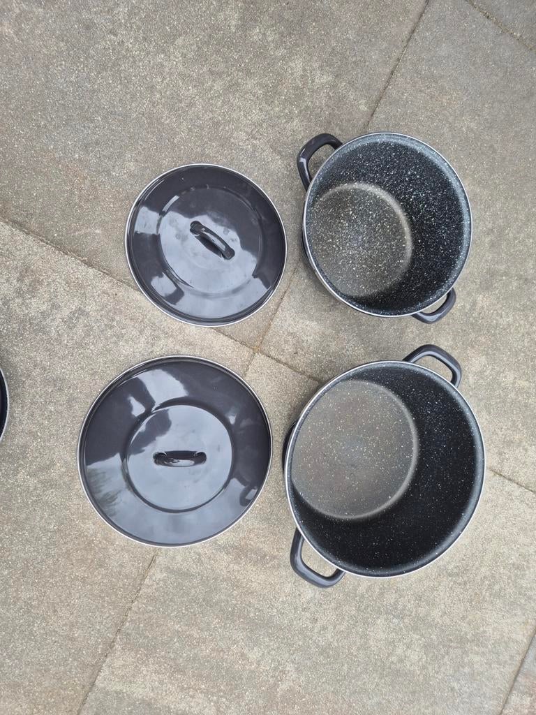 2x braadpan bk, Ophalen, Gebruikt, Gietijzer, Koekenpan of Braadpan