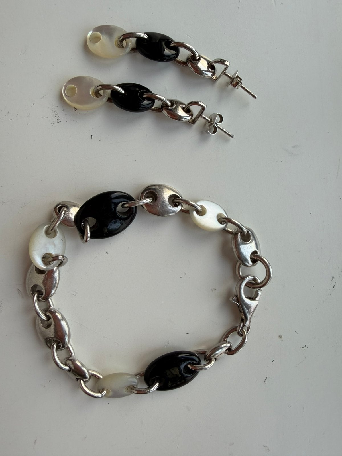 Ti Sento set armband en oorbellen, Verzenden, Zo goed als nieuw, Zilver