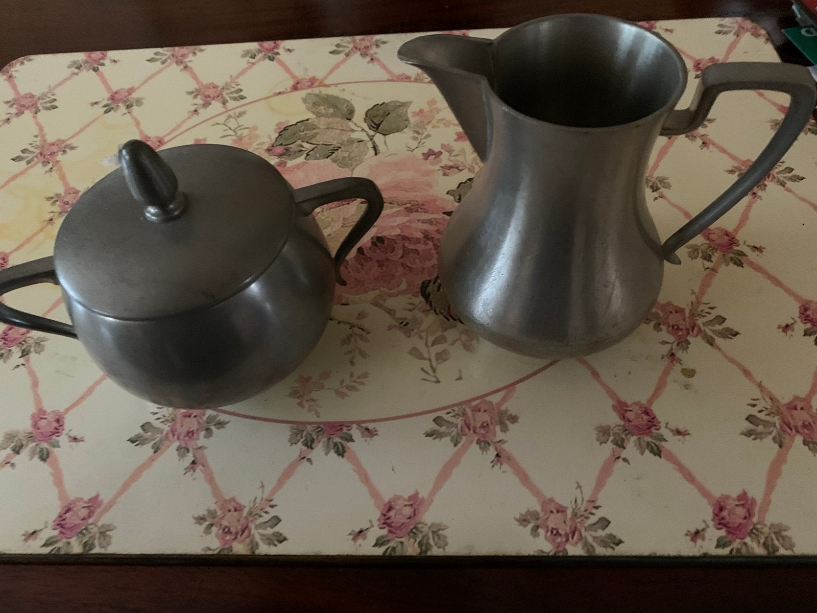 Tinnen suikerpot en melkkannetje‼️, Ophalen of Verzenden