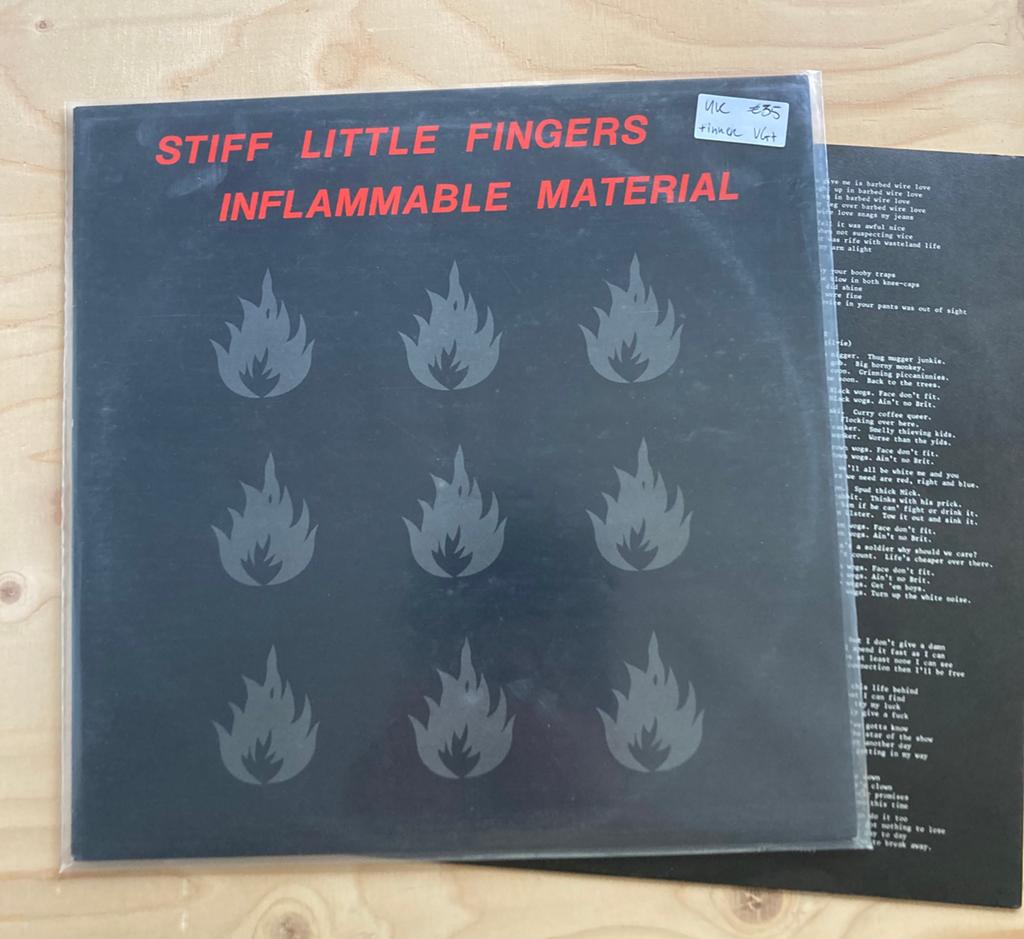 Stiff Little Fingers - Inflammable Material UK Press, Ophalen of Verzenden, Zo goed als nieuw, 12 inch, Poprock