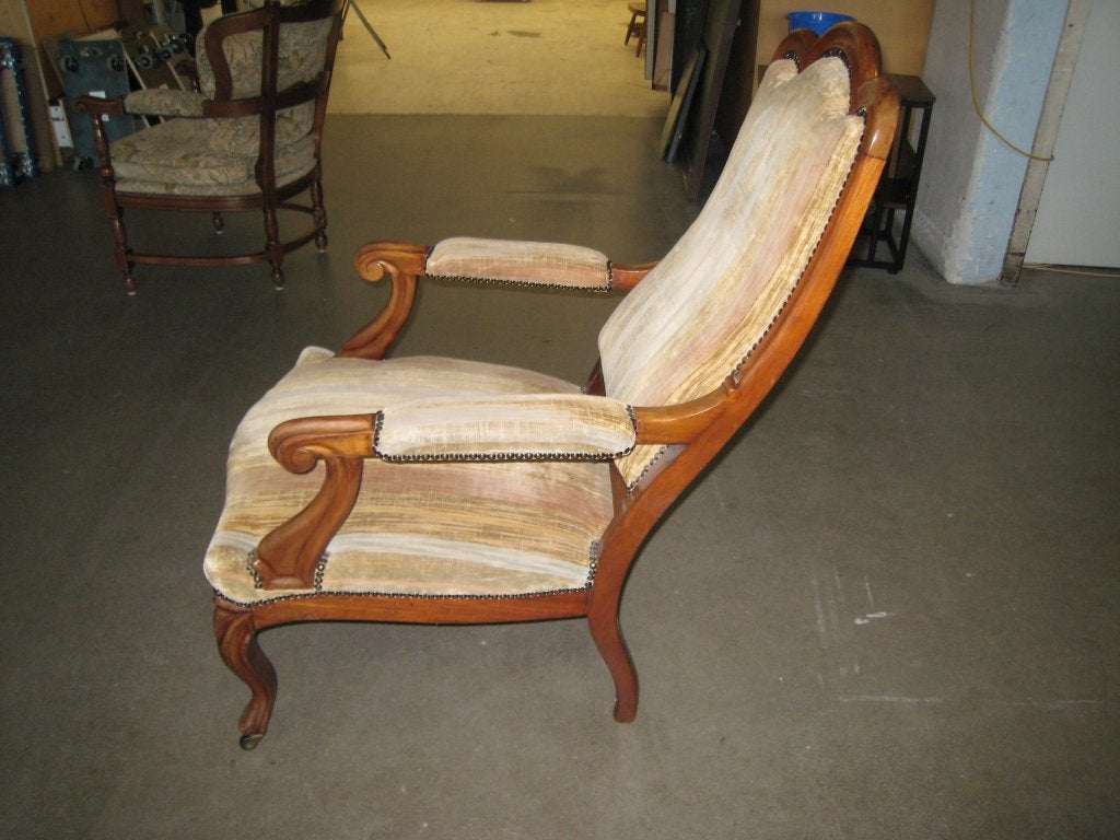 Biedermeier breistoel, hoog 42/102, diep 85, breed 61, Niet ingevuld, Gebruikt, Niet ingevuld, Niet ingevuld