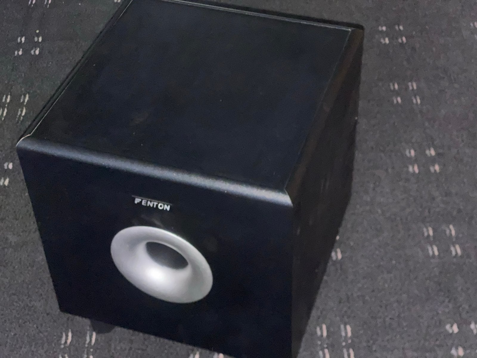 Fenton SHFS08B Subwoofer - Krachtige Bass voor Thuis, Gebruikt, Subwoofer, AUX-ingang, Minder dan 60 watt