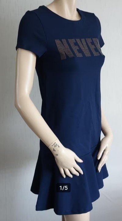 nieuwe donkerblauwe NIKKIE jurk, Nieuw, Nikkie, Maat 34 (XS) of kleiner, Boven de knie