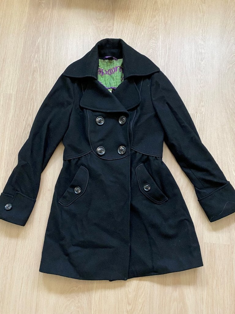Spoom zwarte winterjas maat 36 (s), Kleding | Dames, Zwart, Spoom, Ophalen of Verzenden, Zo goed als nieuw