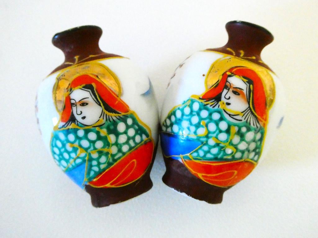 Chinese Satsuma theepot met foo dog deksel en 2 vaasjes, Antiek en Kunst, Antiek | Servies los, Ophalen of Verzenden