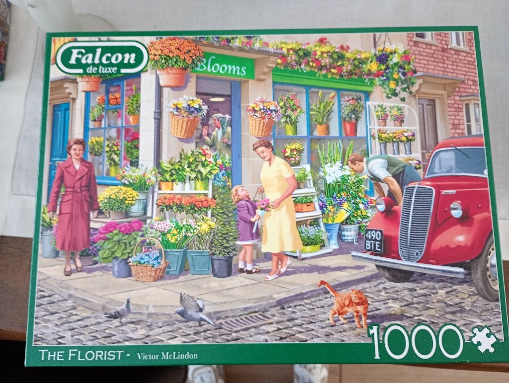 Mooie Falcon puzzel The Florist 1000st, Ophalen of Verzenden, 500 t/m 1500 stukjes, Zo goed als nieuw, Legpuzzel