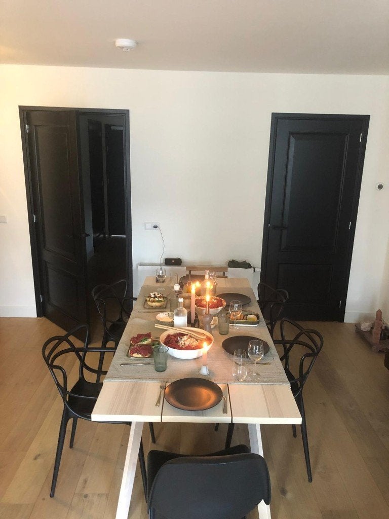 Ikea tafel hout look, Huis en Inrichting, Tafels | Eettafels, Ophalen, Eikenhout, 50 tot 100 cm, Zo goed als nieuw