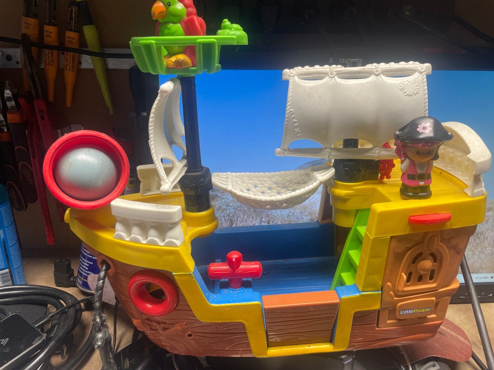 Fisher-Price Little People Piratenschip Speelset, Ophalen of Verzenden, Gebruikt, Overige typen