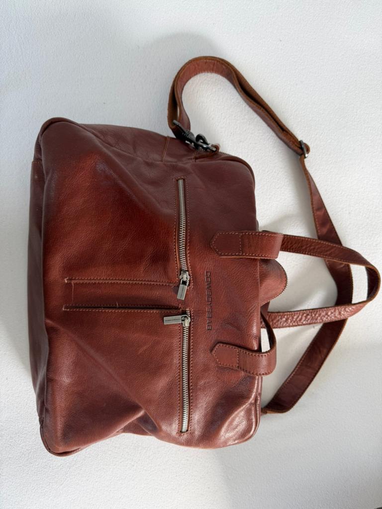 Cowboysbag The Bag leren schoudertas bruin, Ophalen, Zo goed als nieuw, Overige merken, 30 tot 45 cm