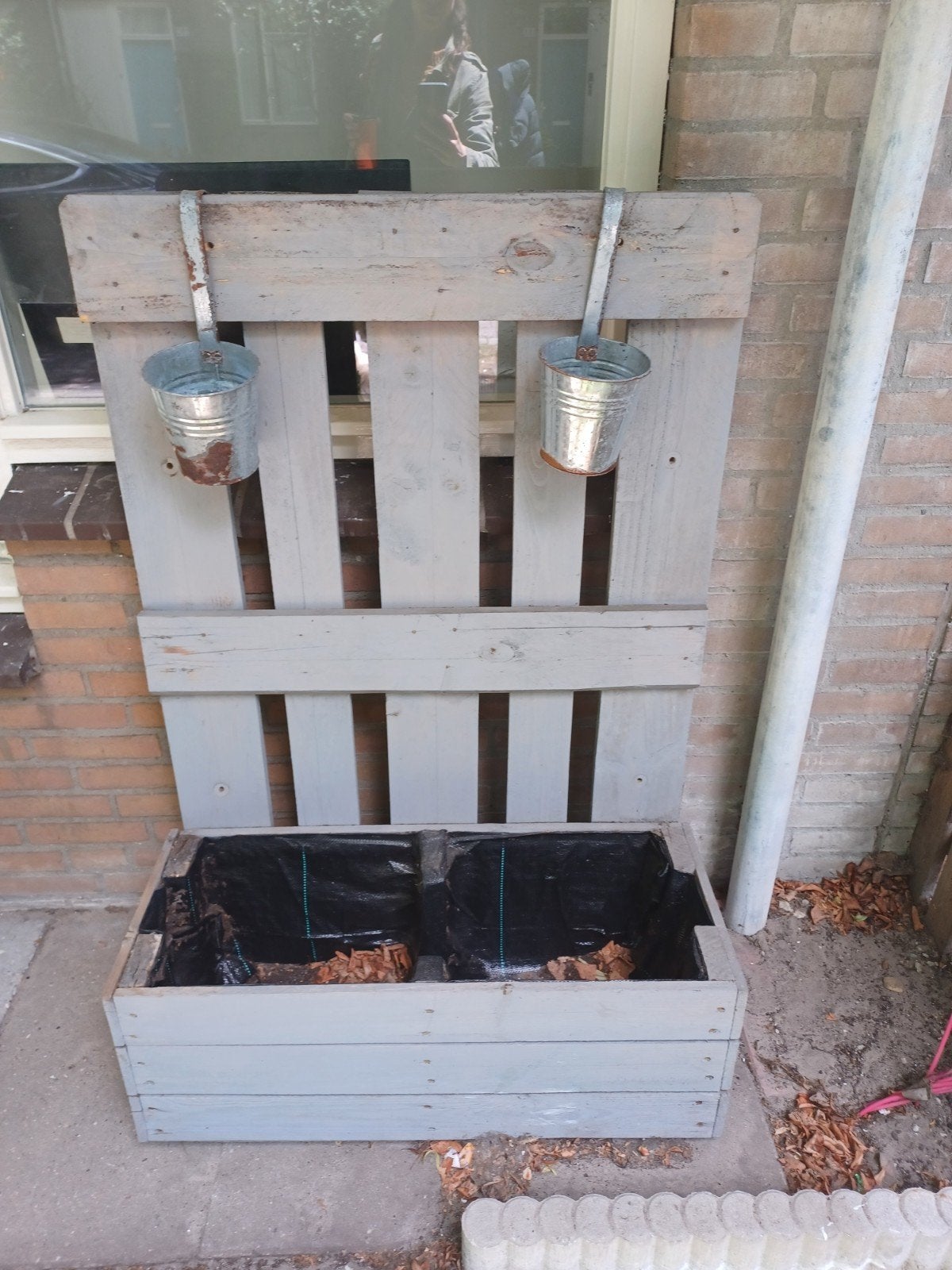 Plantenbak stijgerhout, Tuin en Terras, Bloembakken en Plantenbakken, Ophalen, Gebruikt, Hout, Balkon