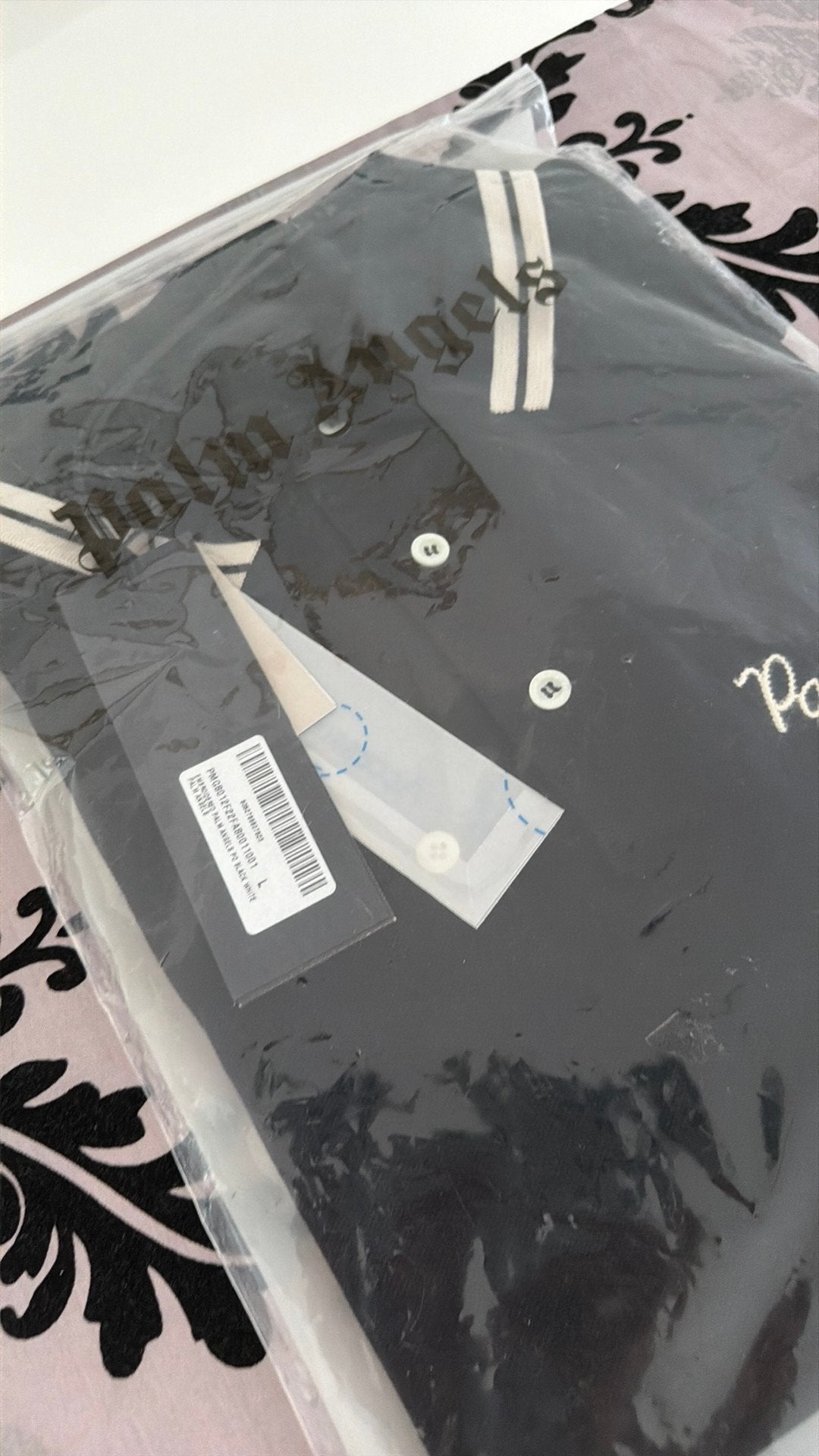 Mooie zwarte Palm Angels poloshirt maat L, Verzenden, Nieuw, Maat 52/54 (L), Zwart
