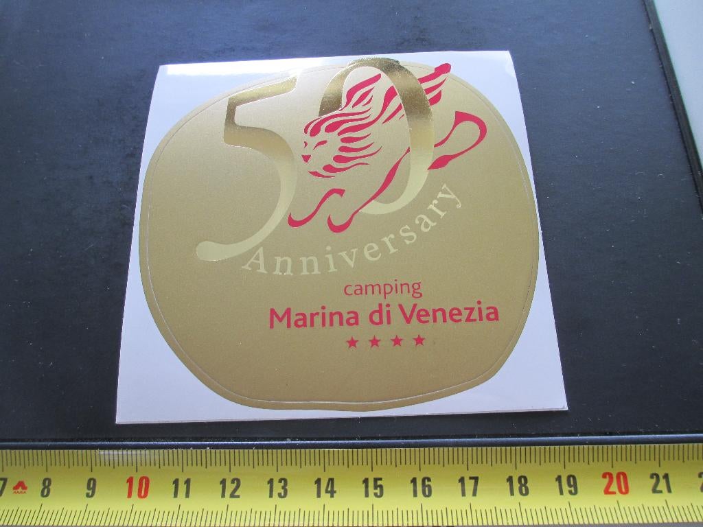 sticker Italië 50 Anniversary Camping Marina di Venezia, Ophalen, Zo goed als nieuw