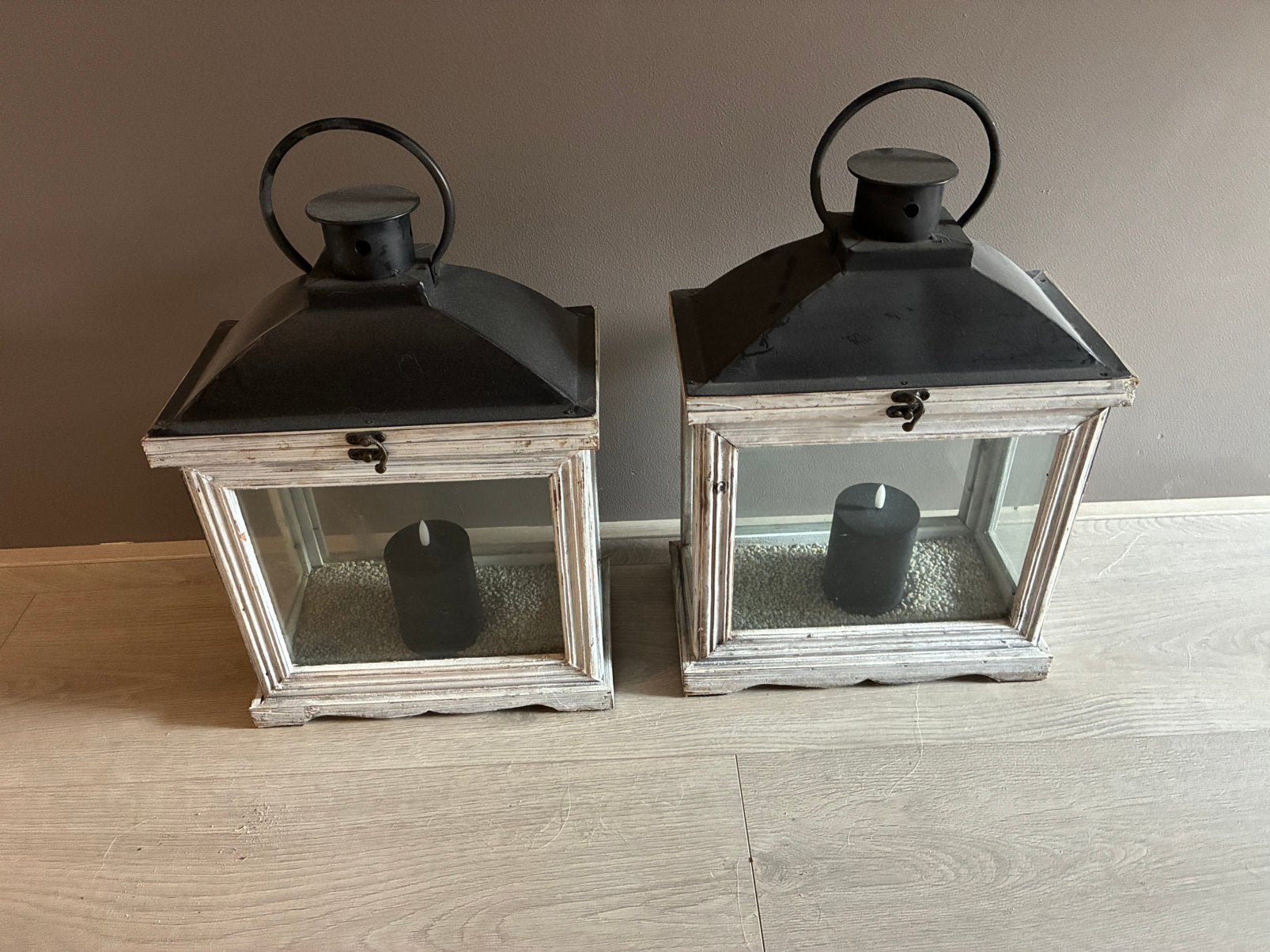 2 windlichten, Ophalen, Zo goed als nieuw