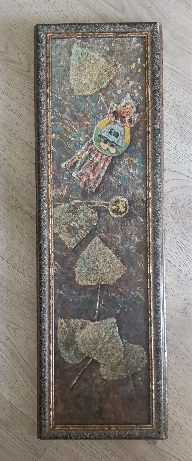 F.G Rijkers ? - Gestileerd Landschap met Figuur klederdracht, Antiek en Kunst, Kunst | Schilderijen | Klassiek, Ophalen of Verzenden