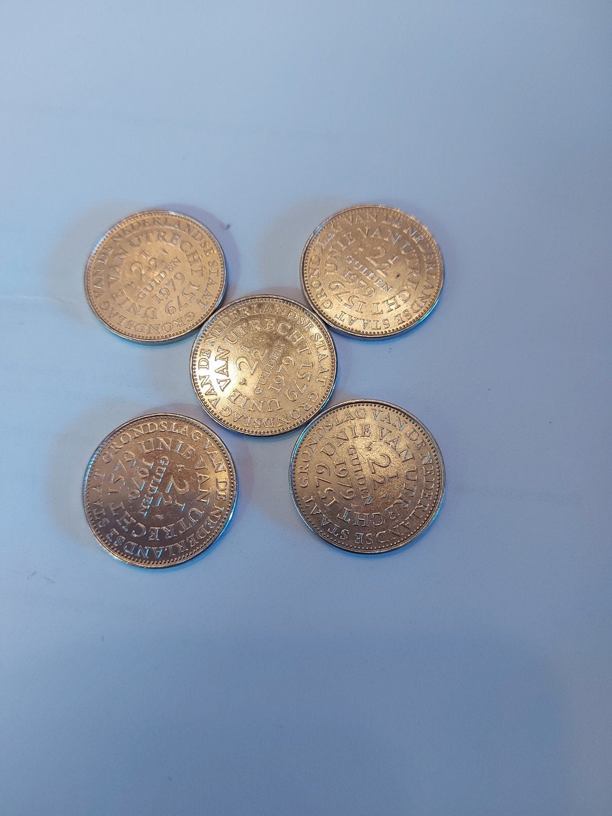 5x Unie van Utrecht 2½ Gulden munten - Nederlandse periode, Ophalen of Verzenden