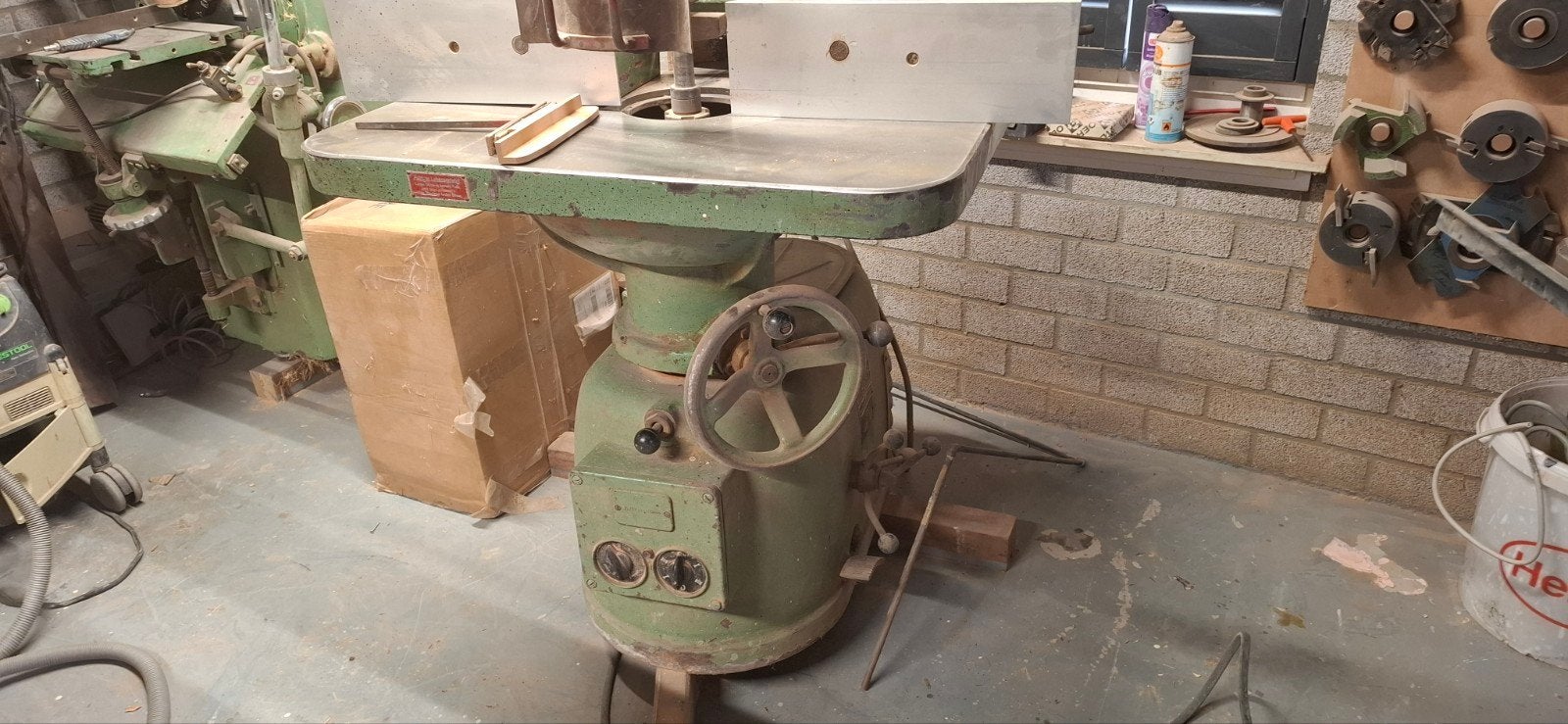 oude antieke bäuerle tafelfrees freesmachine, Doe-het-zelf en Verbouw, Gereedschap | Freesmachines, Ophalen, Bauerle, Gebruikt