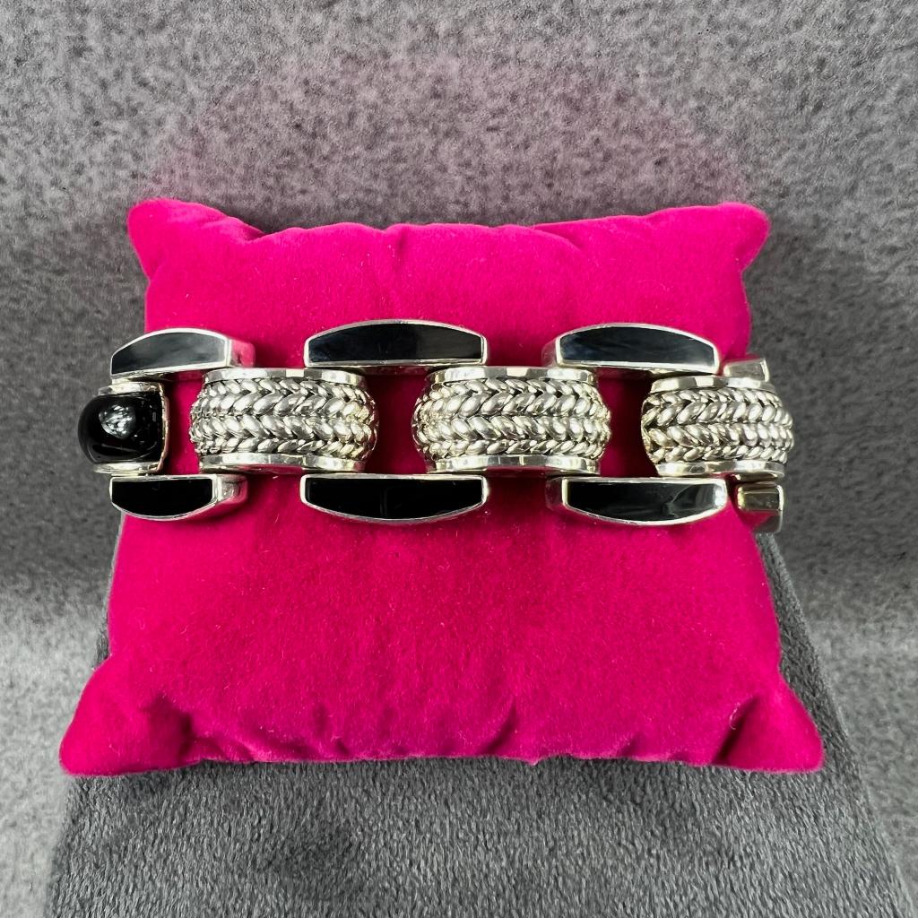 Buddha to Buddha armband Batul Black Onyx | 19cm | 404560, Ophalen of Verzenden, Zo goed als nieuw, Zilver, Zilver