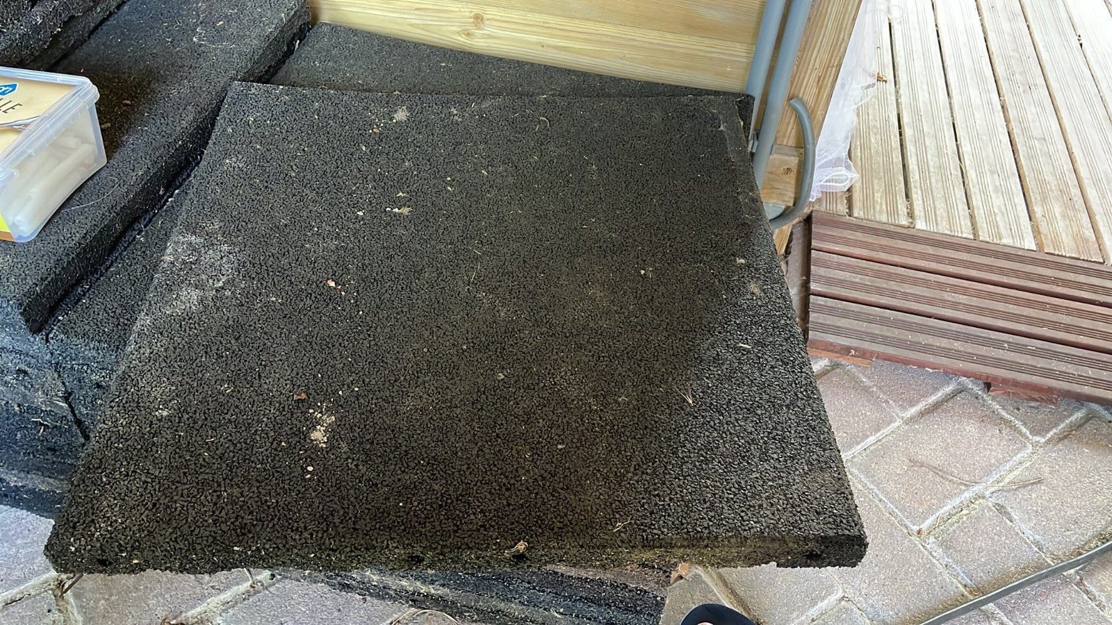 Rubberen tegels voor jacuzzi, speeltoestel of zwembad, Ophalen, Gebruikt, Overige typen, Rubber