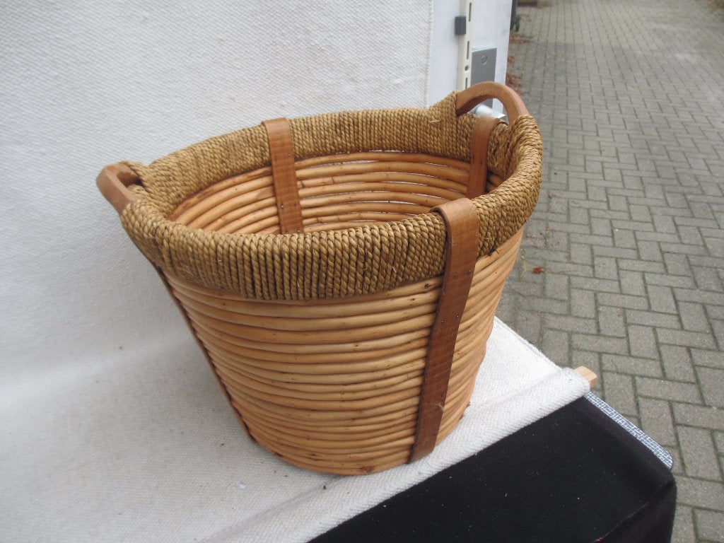 Smaakvolle GROTE zeegras /bamboe houten mand Japandi
