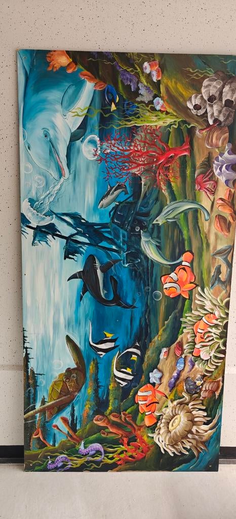 Levendig onderwaterwereld schilderij, Ophalen