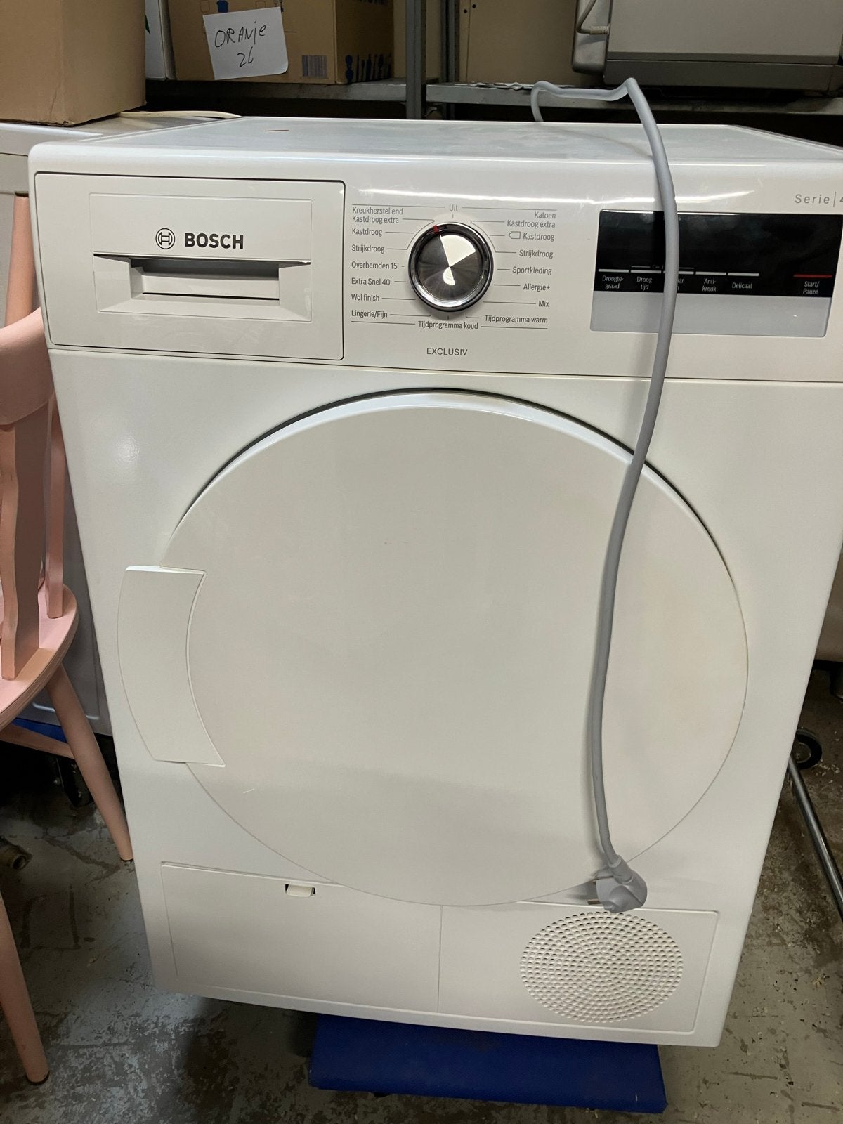 Bosch Serie 4 Exclusiv Wasdroger, Ophalen, 6 tot 8 kg, Gebruikt, Voorlader