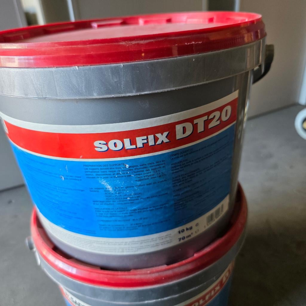 2x 10 kg SOLFIX DT20 antisliplijm voor tapijttegels, Ophalen, 75 m² of meer, Nieuw, Tapijttegels