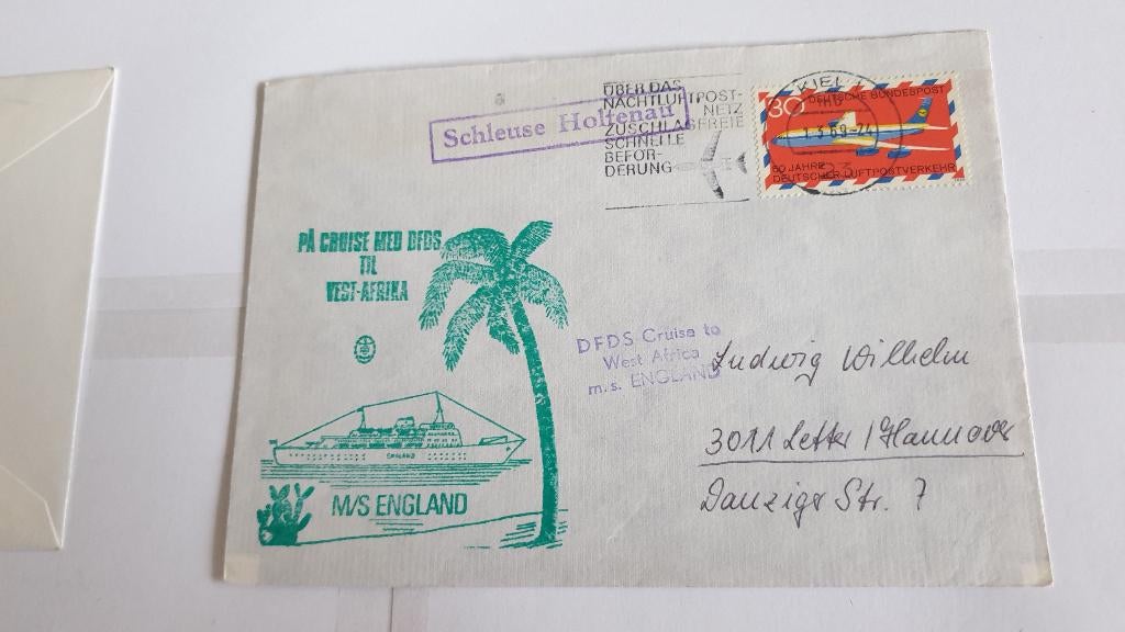 2063 duitsland stempel ms england und schleuse holtenau, Verzenden, BRD